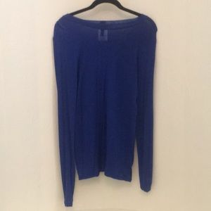 Long sleeve sheer tops (1 blue, 1 black)